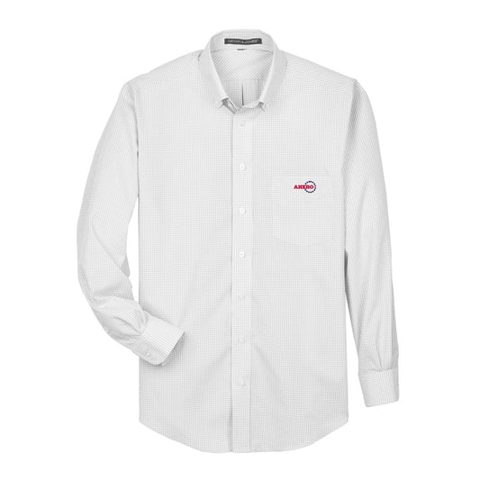 AHERO  Men's Crown Woven Collection Gingham Check - Silver